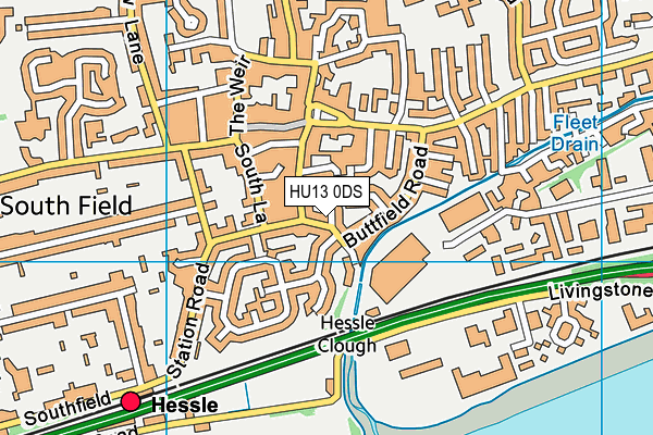 HU13 0DS map - OS VectorMap District (Ordnance Survey) HU13 0DS map - OS VectorMap District (Ordnance Survey)