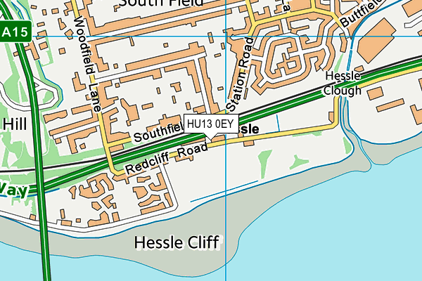 HU13 0EY map - OS VectorMap District (Ordnance Survey)