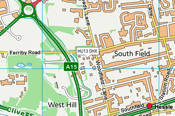HU13 0HX map - OS VectorMap District (Ordnance Survey) HU13 0HX map - OS VectorMap District (Ordnance Survey)