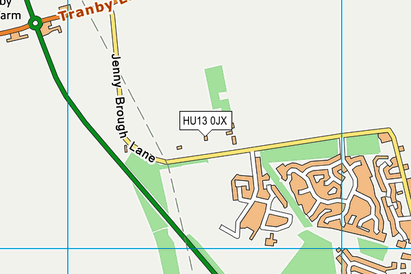 HU13 0JX map - OS VectorMap District (Ordnance Survey)