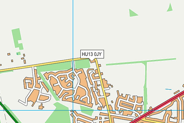 HU13 0JY map - OS VectorMap District (Ordnance Survey) HU13 0JY map - OS VectorMap District (Ordnance Survey)