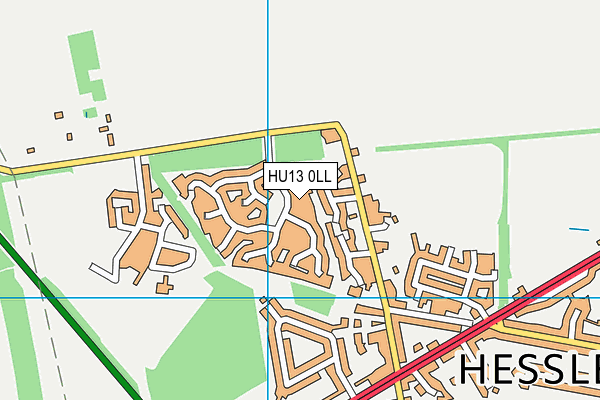 HU13 0LL map - OS VectorMap District (Ordnance Survey) HU13 0LL map - OS VectorMap District (Ordnance Survey)