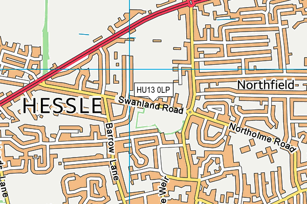HU13 0LP map - OS VectorMap District (Ordnance Survey) HU13 0LP map - OS VectorMap District (Ordnance Survey)