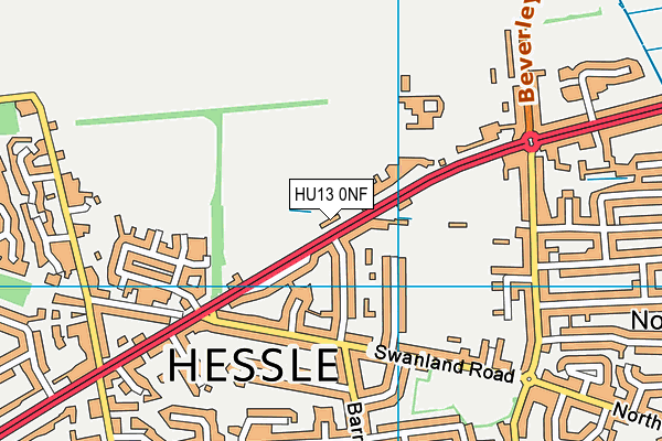 HU13 0NF map - OS VectorMap District (Ordnance Survey) HU13 0NF map - OS VectorMap District (Ordnance Survey)
