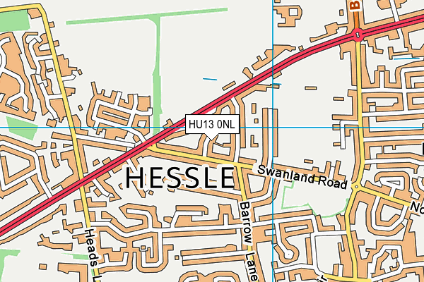HU13 0NL map - OS VectorMap District (Ordnance Survey) HU13 0NL map - OS VectorMap District (Ordnance Survey)