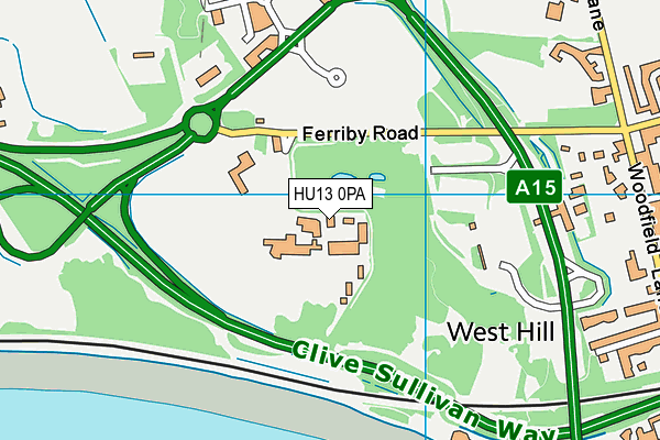 HU13 0PA map - OS VectorMap District (Ordnance Survey) HU13 0PA map - OS VectorMap District (Ordnance Survey)