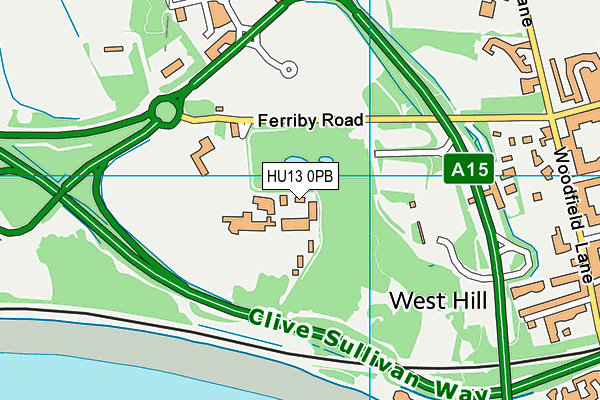 HU13 0PB map - OS VectorMap District (Ordnance Survey) HU13 0PB map - OS VectorMap District (Ordnance Survey)