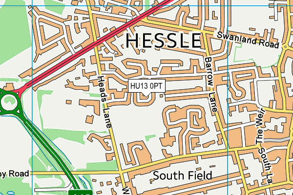 HU13 0PT map - OS VectorMap District (Ordnance Survey) HU13 0PT map - OS VectorMap District (Ordnance Survey)