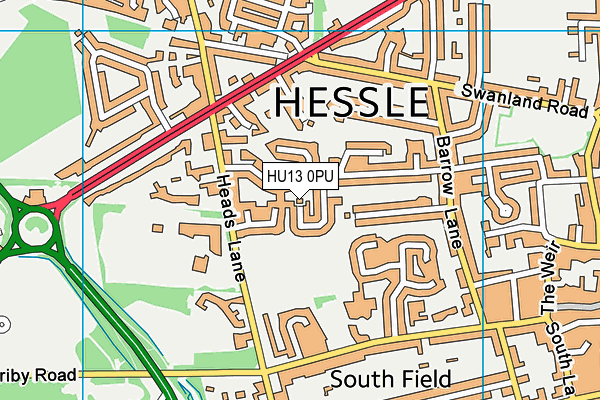HU13 0PU map - OS VectorMap District (Ordnance Survey) HU13 0PU map - OS VectorMap District (Ordnance Survey)