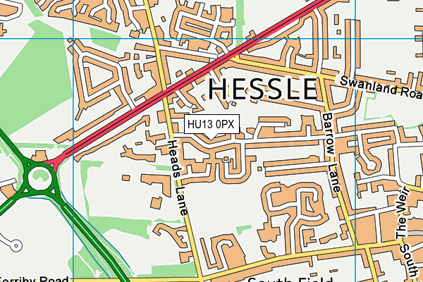 HU13 0PX map - OS VectorMap District (Ordnance Survey) HU13 0PX map - OS VectorMap District (Ordnance Survey)