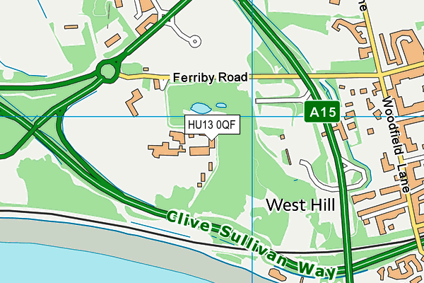 HU13 0QF map - OS VectorMap District (Ordnance Survey) HU13 0QF map - OS VectorMap District (Ordnance Survey)