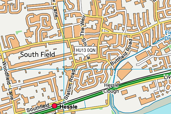 HU13 0QN map - OS VectorMap District (Ordnance Survey) HU13 0QN map - OS VectorMap District (Ordnance Survey)