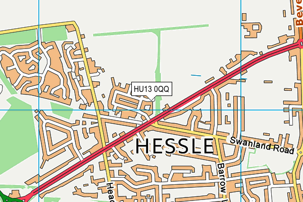 HU13 0QQ map - OS VectorMap District (Ordnance Survey) HU13 0QQ map - OS VectorMap District (Ordnance Survey)