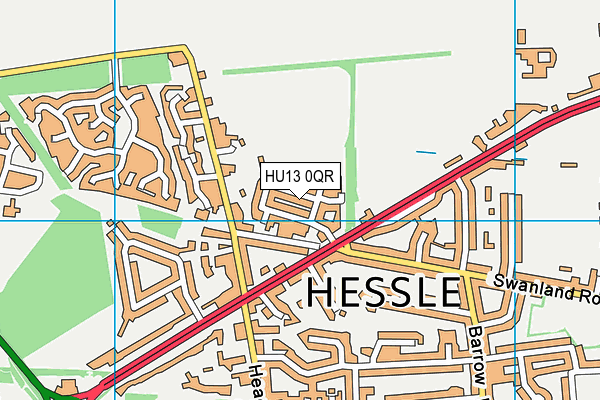 HU13 0QR map - OS VectorMap District (Ordnance Survey) HU13 0QR map - OS VectorMap District (Ordnance Survey)