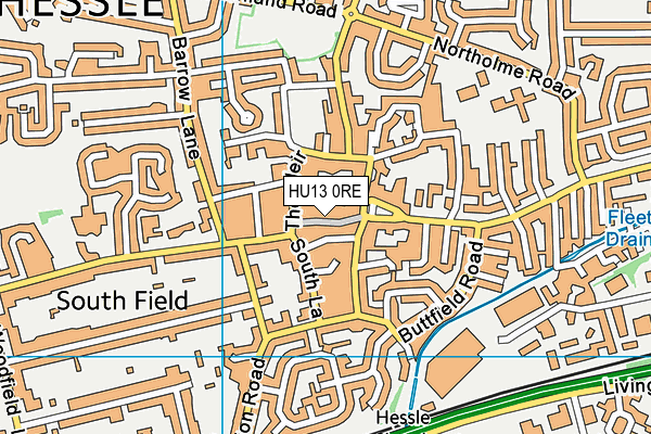 HU13 0RE map - OS VectorMap District (Ordnance Survey) HU13 0RE map - OS VectorMap District (Ordnance Survey)