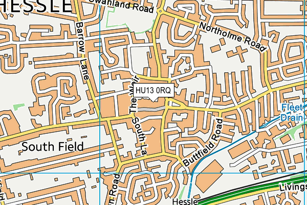 HU13 0RQ map - OS VectorMap District (Ordnance Survey) HU13 0RQ map - OS VectorMap District (Ordnance Survey)