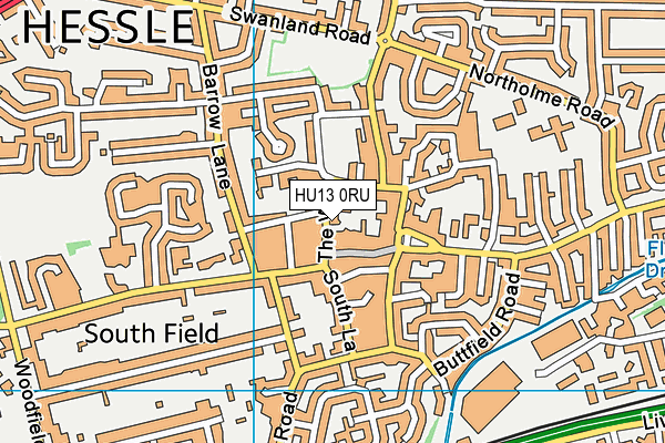 HU13 0RU map - OS VectorMap District (Ordnance Survey) HU13 0RU map - OS VectorMap District (Ordnance Survey)