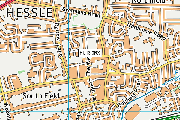 HU13 0RX map - OS VectorMap District (Ordnance Survey) HU13 0RX map - OS VectorMap District (Ordnance Survey)