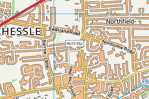 HU13 0SJ map - OS VectorMap District (Ordnance Survey) HU13 0SJ map - OS VectorMap District (Ordnance Survey)