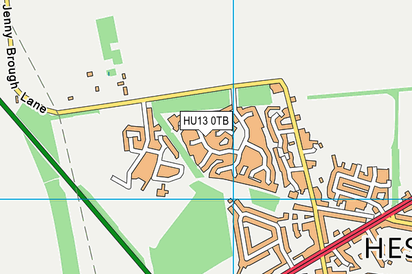 HU13 0TB map - OS VectorMap District (Ordnance Survey)