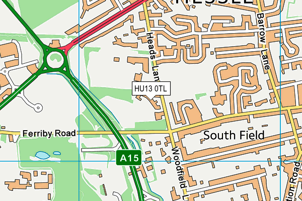HU13 0TL map - OS VectorMap District (Ordnance Survey) HU13 0TL map - OS VectorMap District (Ordnance Survey)