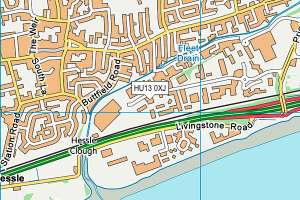 HU13 0XJ map - OS VectorMap District (Ordnance Survey) HU13 0XJ map - OS VectorMap District (Ordnance Survey)