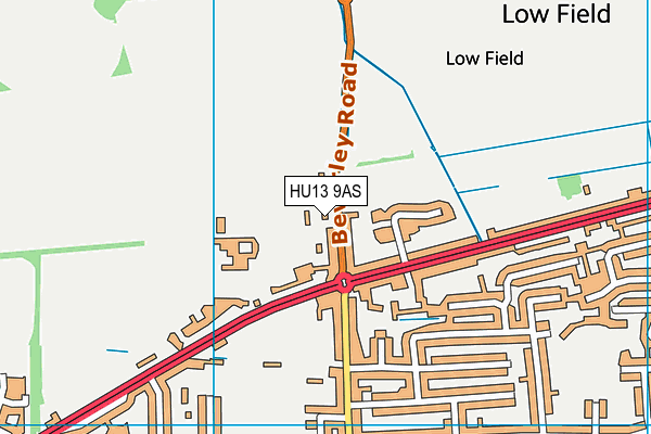 HU13 9AS map - OS VectorMap District (Ordnance Survey) HU13 9AS map - OS VectorMap District (Ordnance Survey)