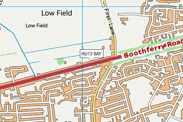 HU13 9AY map - OS VectorMap District (Ordnance Survey) HU13 9AY map - OS VectorMap District (Ordnance Survey)
