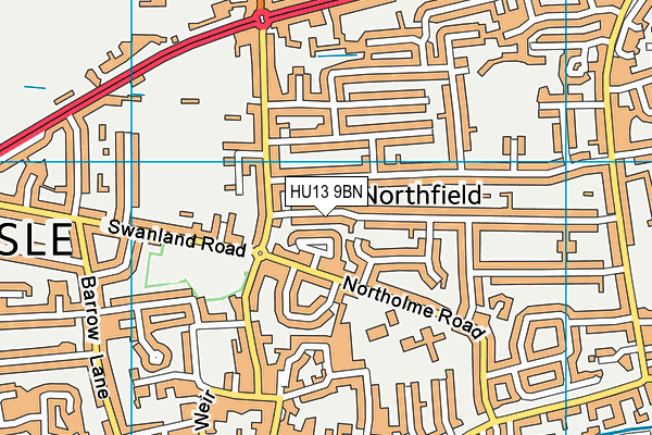 HU13 9BN map - OS VectorMap District (Ordnance Survey) HU13 9BN map - OS VectorMap District (Ordnance Survey)