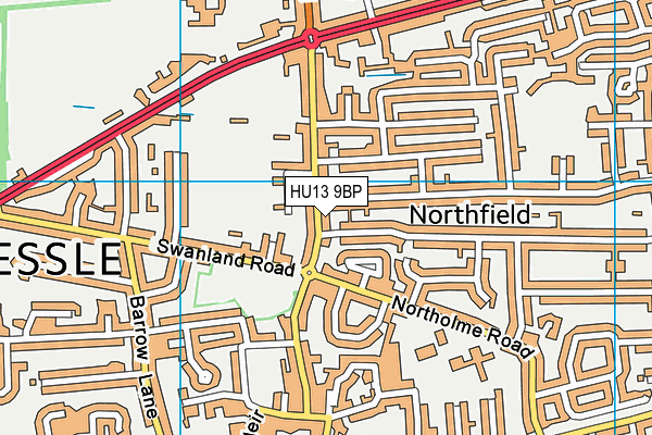 HU13 9BP map - OS VectorMap District (Ordnance Survey) HU13 9BP map - OS VectorMap District (Ordnance Survey)
