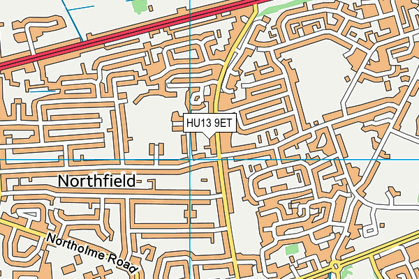 HU13 9ET map - OS VectorMap District (Ordnance Survey)