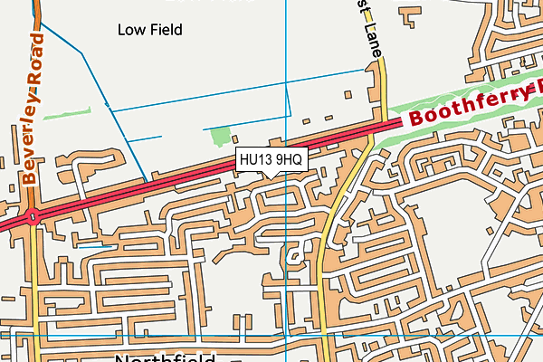 HU13 9HQ map - OS VectorMap District (Ordnance Survey) HU13 9HQ map - OS VectorMap District (Ordnance Survey)