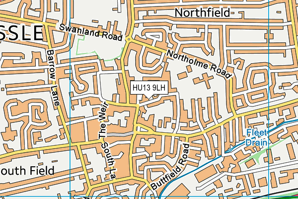 HU13 9LH map - OS VectorMap District (Ordnance Survey) HU13 9LH map - OS VectorMap District (Ordnance Survey)