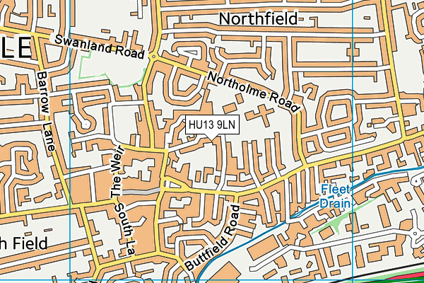 HU13 9LN map - OS VectorMap District (Ordnance Survey) HU13 9LN map - OS VectorMap District (Ordnance Survey)