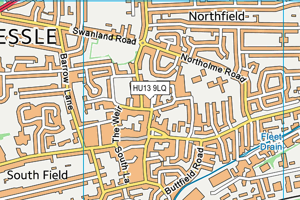 HU13 9LQ map - OS VectorMap District (Ordnance Survey) HU13 9LQ map - OS VectorMap District (Ordnance Survey)