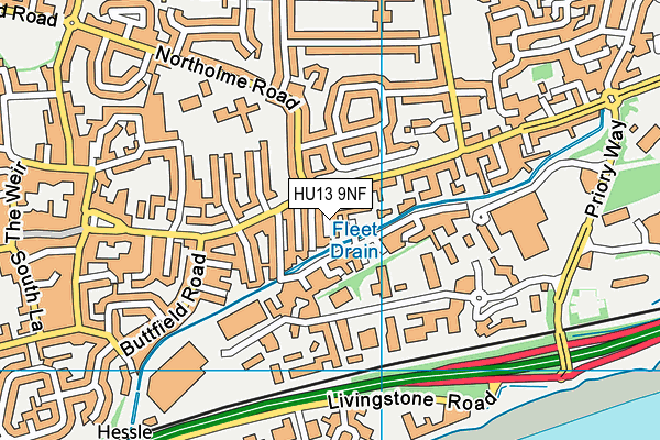 HU13 9NF map - OS VectorMap District (Ordnance Survey) HU13 9NF map - OS VectorMap District (Ordnance Survey)