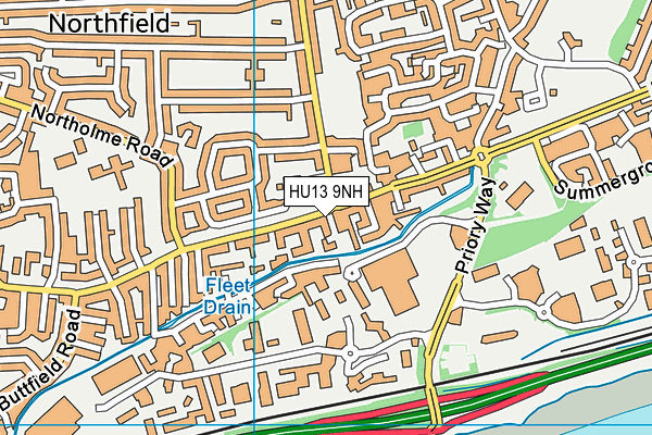 HU13 9NH map - OS VectorMap District (Ordnance Survey) HU13 9NH map - OS VectorMap District (Ordnance Survey)