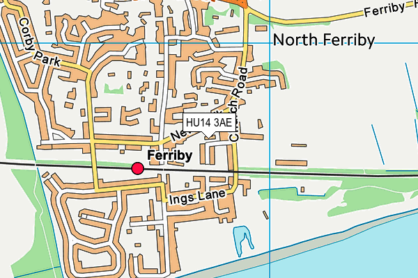 HU14 3AE map - OS VectorMap District (Ordnance Survey) HU14 3AE map - OS VectorMap District (Ordnance Survey)