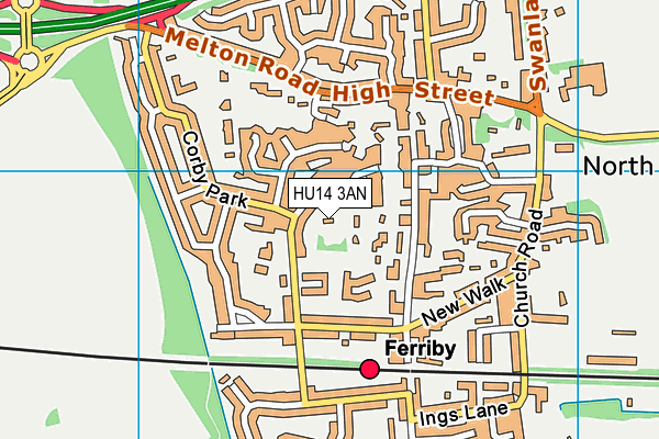 HU14 3AN map - OS VectorMap District (Ordnance Survey) HU14 3AN map - OS VectorMap District (Ordnance Survey)