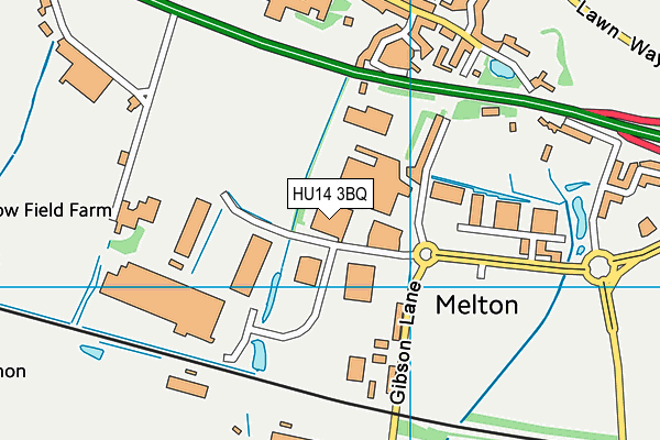 HU14 3BQ map - OS VectorMap District (Ordnance Survey) HU14 3BQ map - OS VectorMap District (Ordnance Survey)