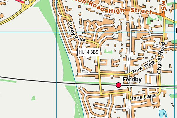 HU14 3BS map - OS VectorMap District (Ordnance Survey) HU14 3BS map - OS VectorMap District (Ordnance Survey)