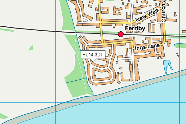 HU14 3DT map - OS VectorMap District (Ordnance Survey)