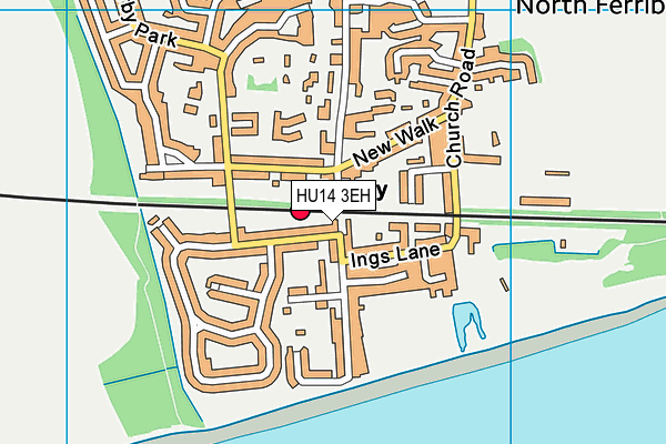 HU14 3EH map - OS VectorMap District (Ordnance Survey) HU14 3EH map - OS VectorMap District (Ordnance Survey)