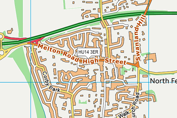 HU14 3ER map - OS VectorMap District (Ordnance Survey) HU14 3ER map - OS VectorMap District (Ordnance Survey)