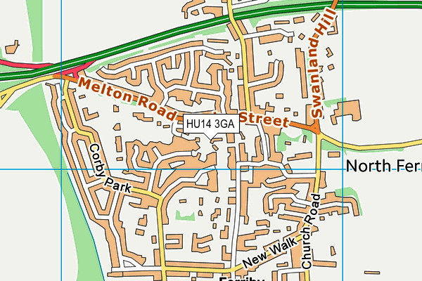 HU14 3GA map - OS VectorMap District (Ordnance Survey) HU14 3GA map - OS VectorMap District (Ordnance Survey)