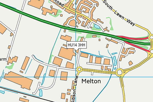 HU14 3HH map - OS VectorMap District (Ordnance Survey)