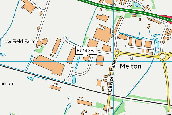 HU14 3HJ map - OS VectorMap District (Ordnance Survey) HU14 3HJ map - OS VectorMap District (Ordnance Survey)