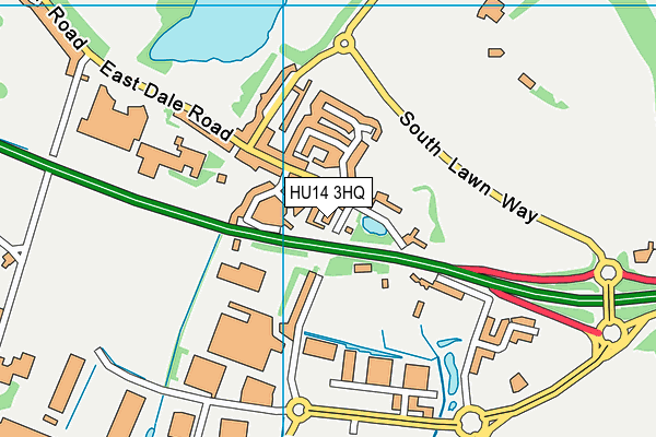 HU14 3HQ map - OS VectorMap District (Ordnance Survey)