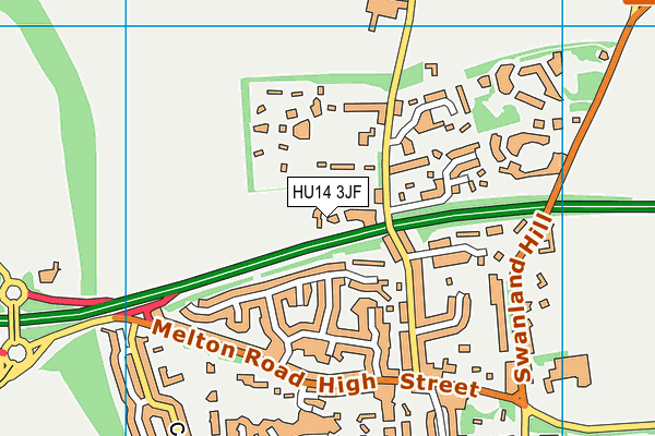 HU14 3JF map - OS VectorMap District (Ordnance Survey) HU14 3JF map - OS VectorMap District (Ordnance Survey)