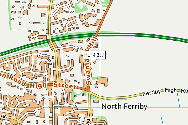 HU14 3JJ map - OS VectorMap District (Ordnance Survey)
